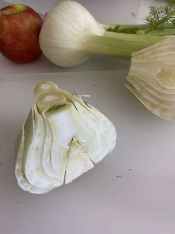 Half of a fennel bulb