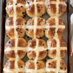 Hot cross buns warm and shiny