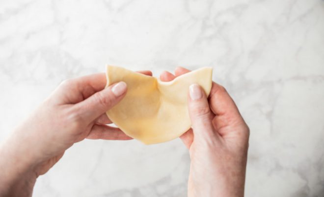 Folding dough